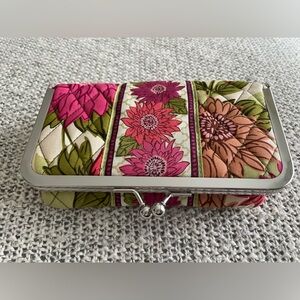 Vera Bradley Floral Quilted Cosmetic Makeup Bag